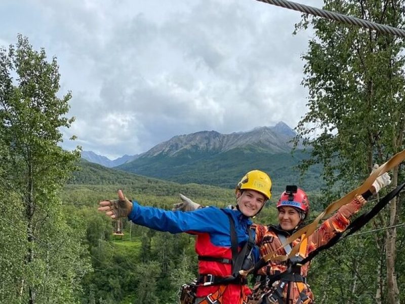 Zipline & Horseback Adventure in Alaskan Mountains