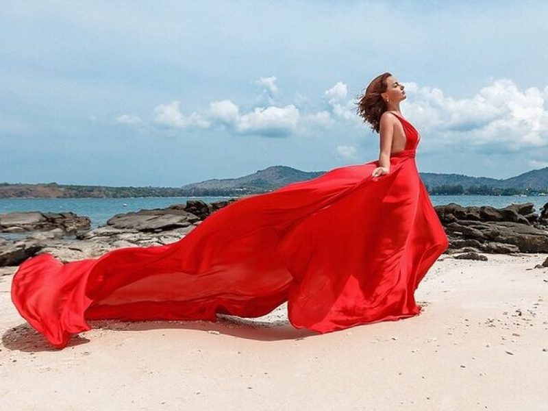 Flying dress photoshoot: Kauai