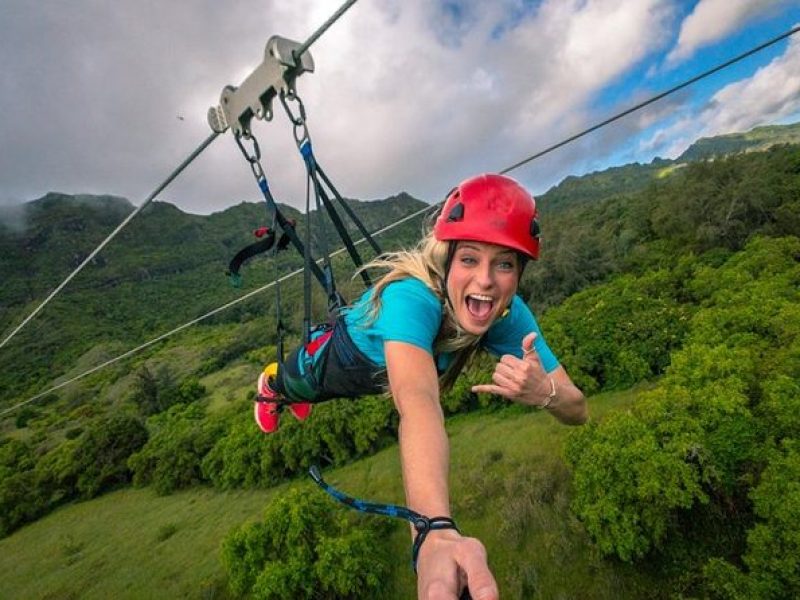 Hawaii Kipu Ranch PowerLine Zipline with Guide