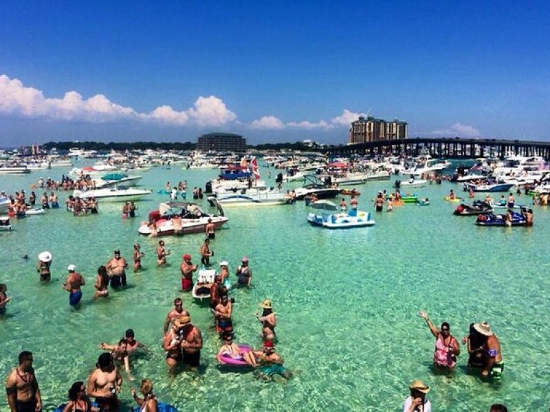 Private Captained Pontoon to Crab Island in Destin 3-6 Hrs.