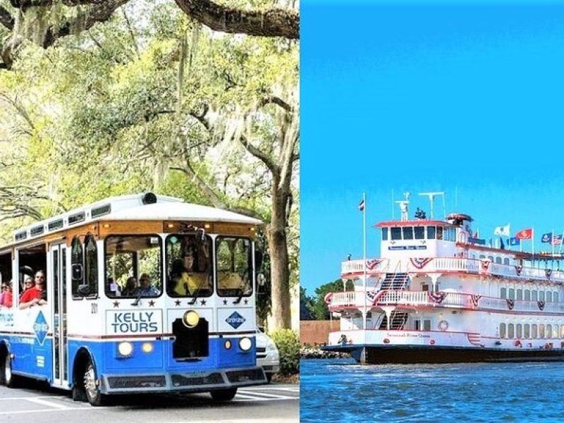 Savannah Land & Sea Combo: City Sightseeing Trolley Tour with Riverboat Cruise