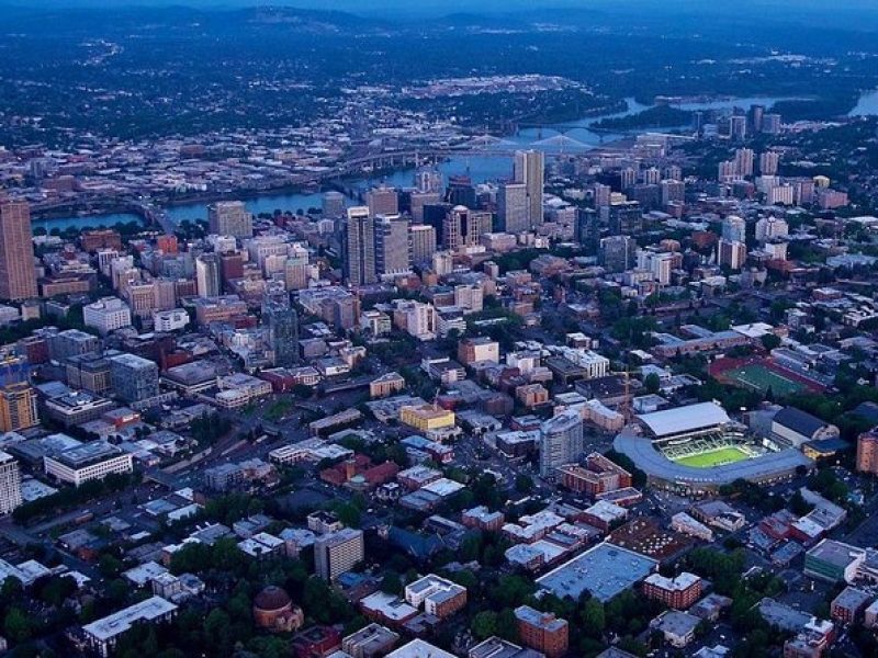 Aerial adventure above Portland, Oregon