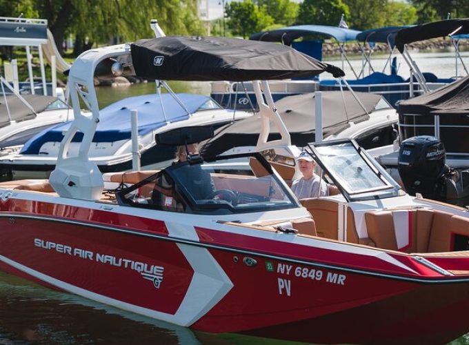 Wake Surfing on a Luxury Captained Cruise in Canandaigua