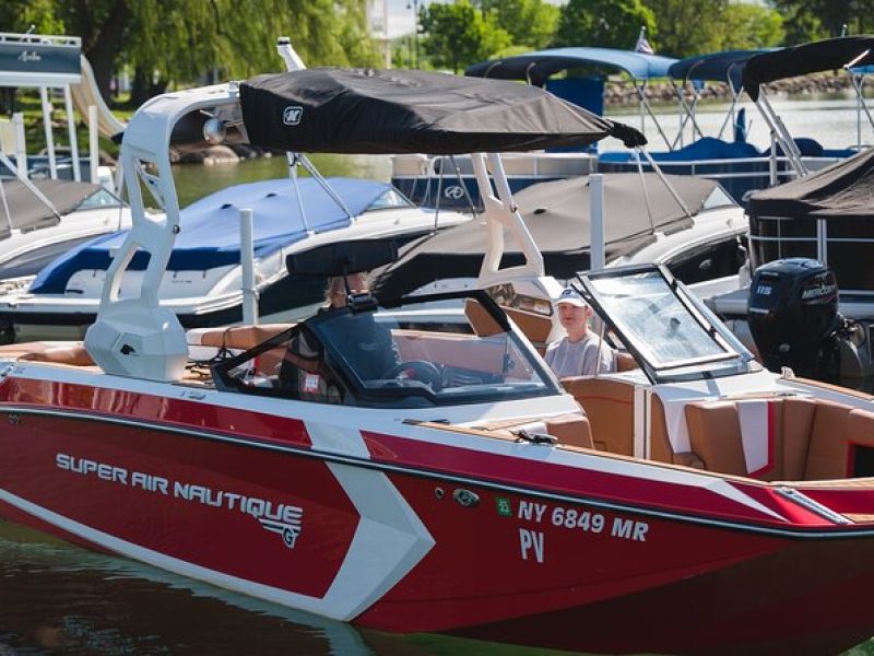 Wake Surfing on a Luxury Captained Cruise in Canandaigua