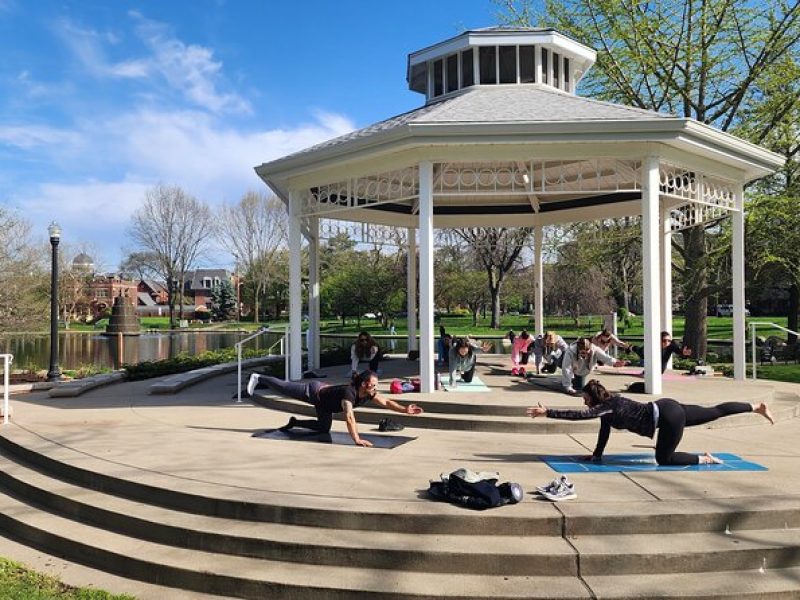 Shared Yoga and Coffee Experience On The Trolley Pub