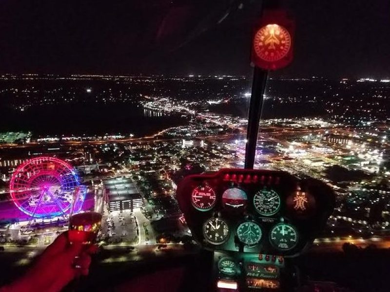 Private Helicopter After-hours Tour: Orlando Parks (31or48 miles)