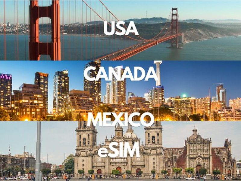 USA, Canada & Mexico Data eSIM : 0.5GB Daily to 10GB-30 Days