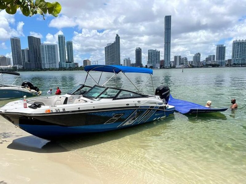 Experience a fun private boat tour cruising Miami Skyline + more