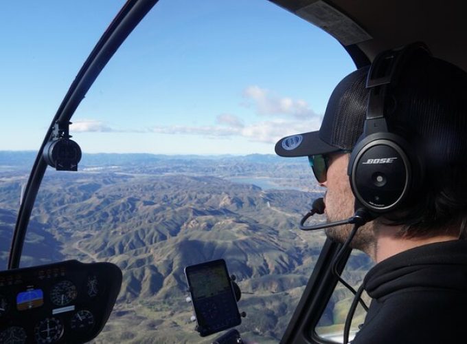 Private Mountain Helicopter Flight above Santa Barbara