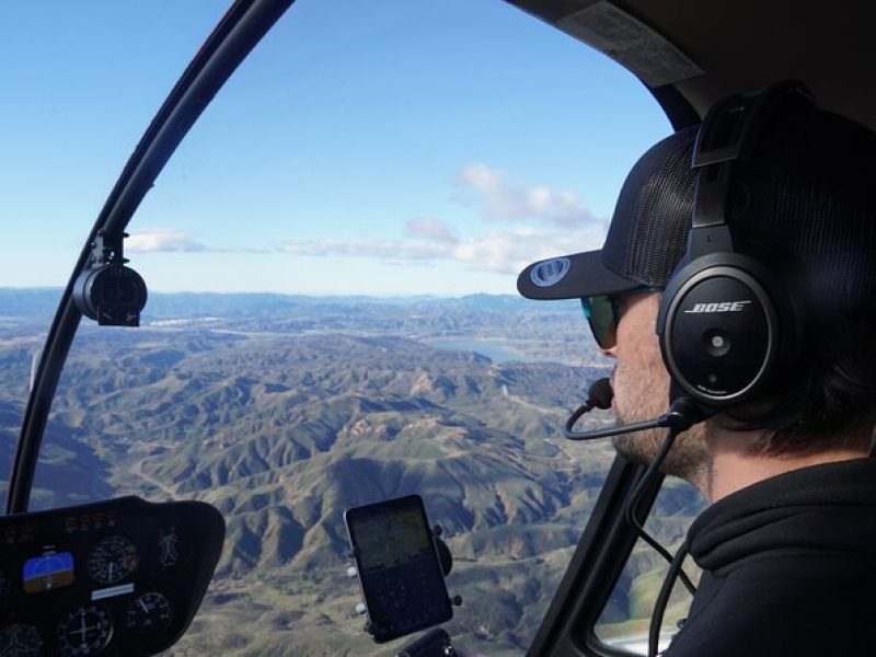 Private Mountain Helicopter Flight above Santa Barbara