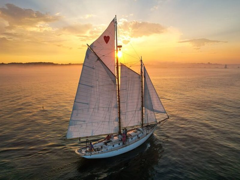 Sunset Windjammer Cruise Along the Coast of Portland Maine