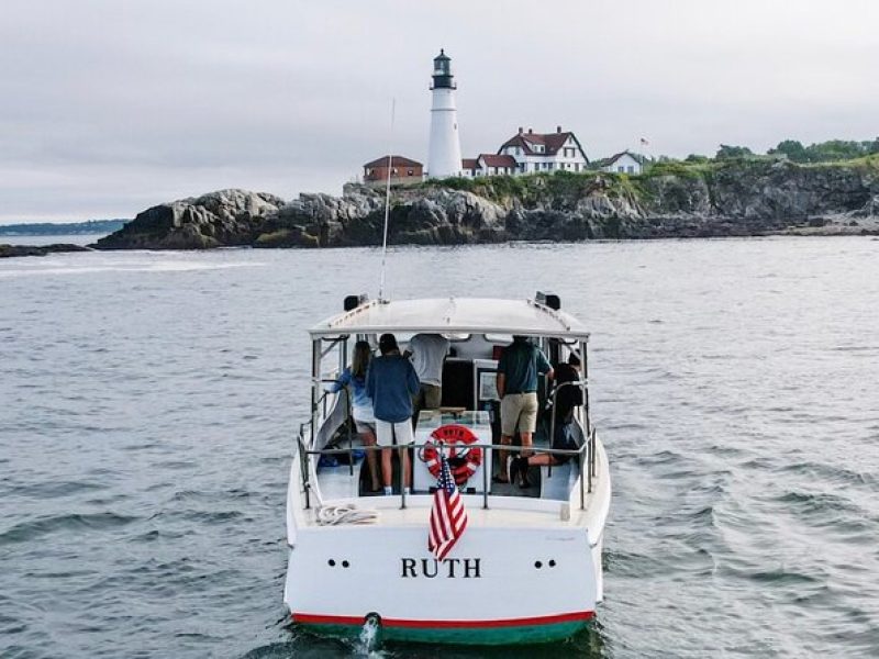 Sunset Lighthouse Cruise Along Casco Bay