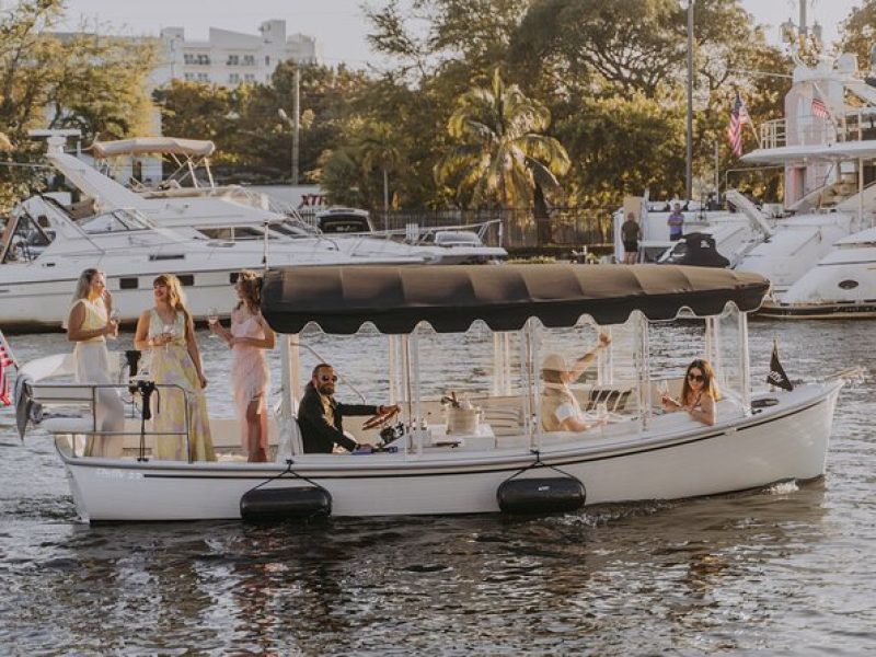 Luxury Shared Miami River E-Boat Cruise & Wine and Charcuterie