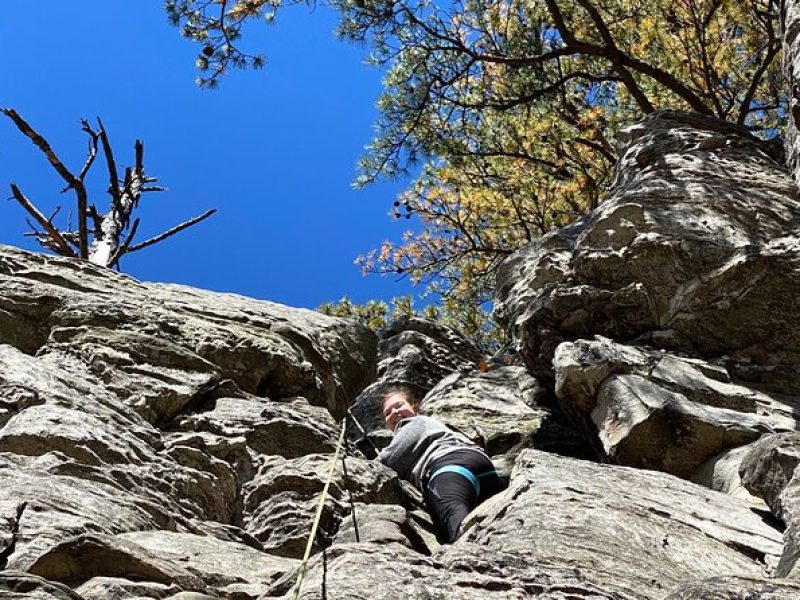 Pilot Mountain Rock Climb with a Certified Guide