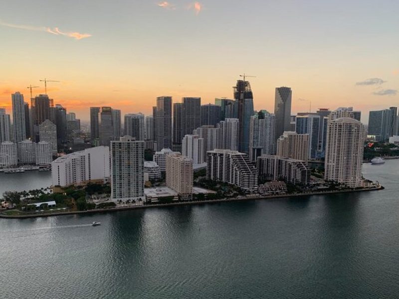 Private Sunset or Night time helicopter tour in Miami