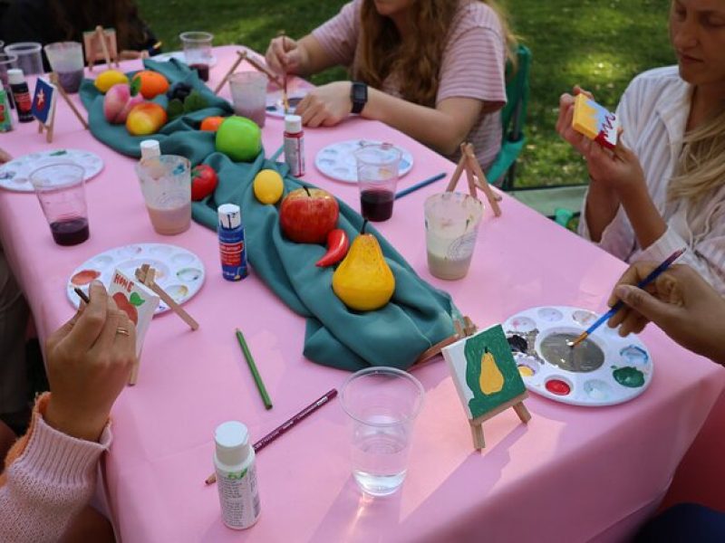 Paint Tiny Canvases in Forsyth Park