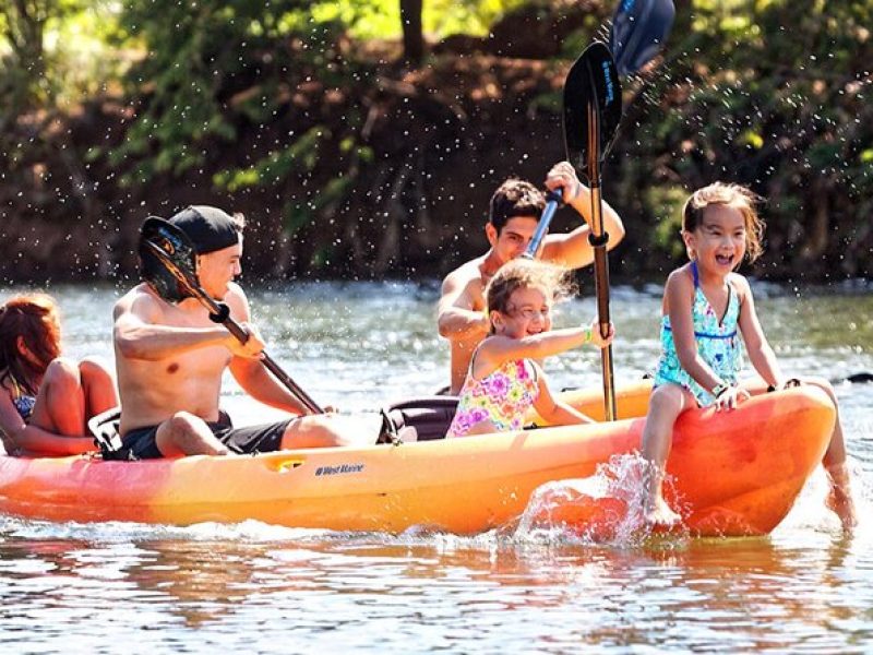 Kayak Stand Up Paddling in Haleiwa River Tour of Hawaiian Farm