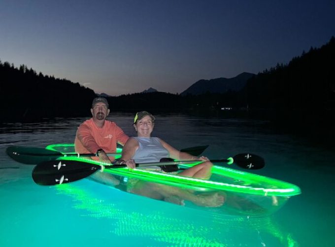 LED Illuminated Sunset Kayaking Tour Near Glacier National Park