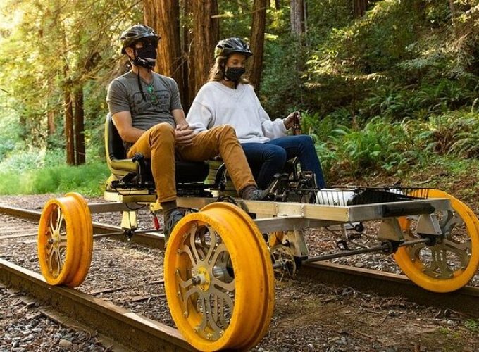 Redwoods Railbike Along Pudding Creek