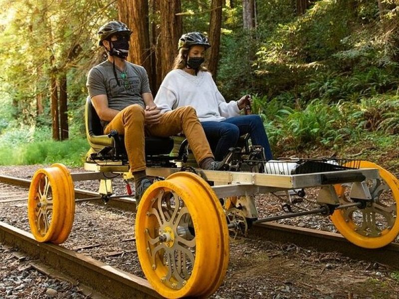 Redwoods Railbike Along Pudding Creek