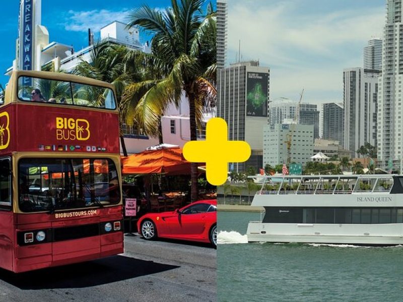 Miami Combo: Open-top Bus Tour & Millionaire's Row Bay Cruise