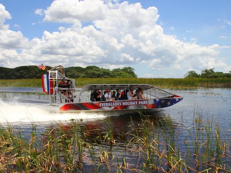 From Miami: Open-Top Bus Tour, Bay Cruise, & Everglades Adventure