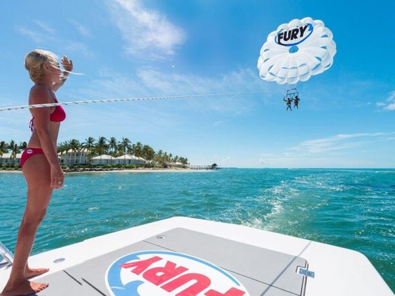 Key West Parasailing Adventure above Emerald Blue Waters