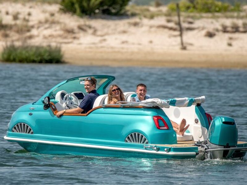 Straight from the Amalfi Coast, Charter the Fiat 500 Car Boat