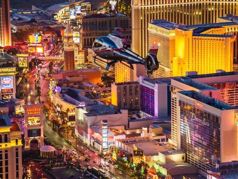 Las Vegas Strip Helicopter Night Flight with Optional Transport