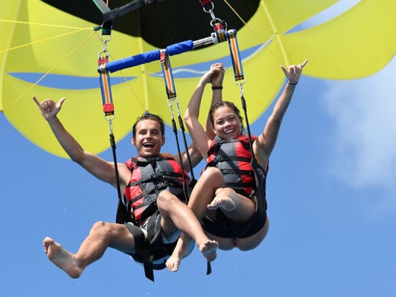 Parasailing on Maunalua Bay- Oahu's off Waikiki Playground