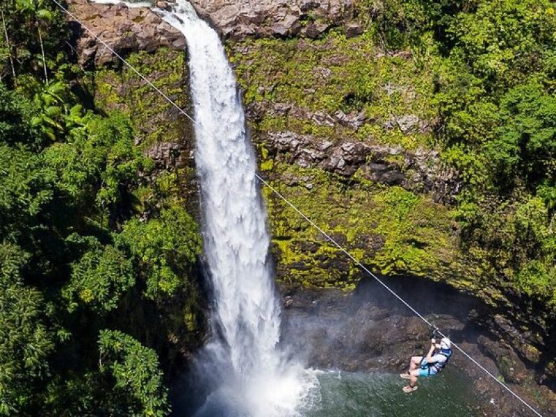 Big Island Zipline over KoleKole Falls