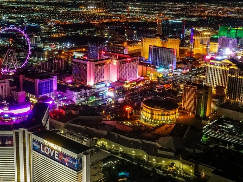 Las Vegas Strip Highlights by Helicopter at Night