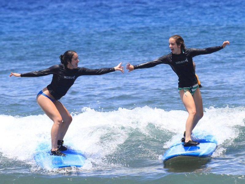 Group Surf Lesson at Ka'anapali Beach