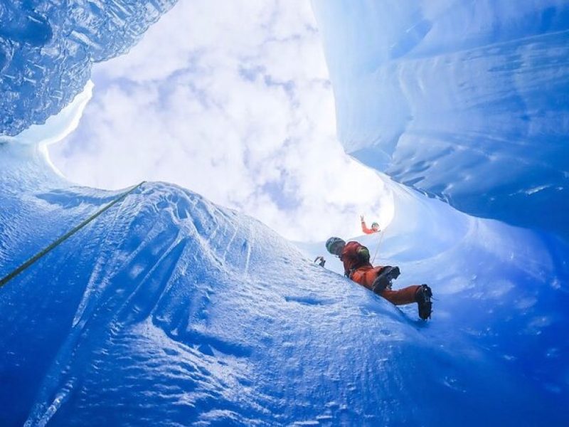 Heli Glacier Crevasse Ice Climbing- Summer