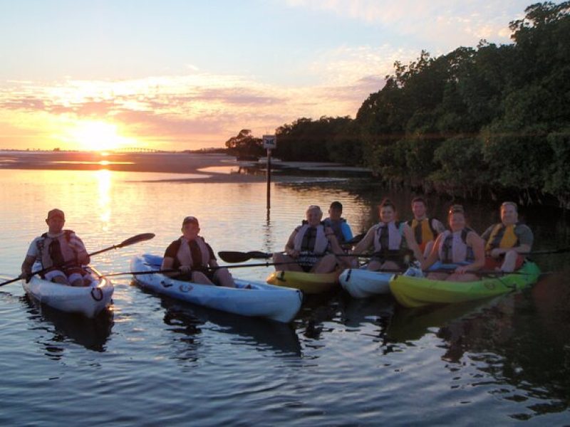 Guided Kayak Sunset Tour in Pelican Bay at Fort Myers Beach