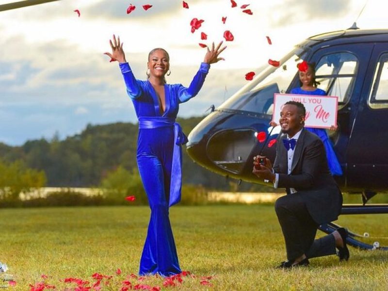 Scenic Lakeside Proposal with Luxury Helicopter from NYC