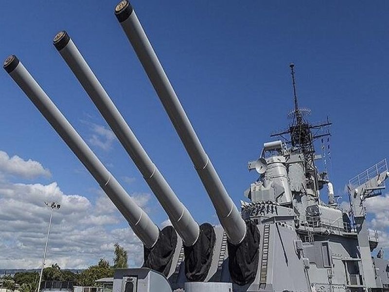 Battleships of WWII at Pearl Harbor from Kauai