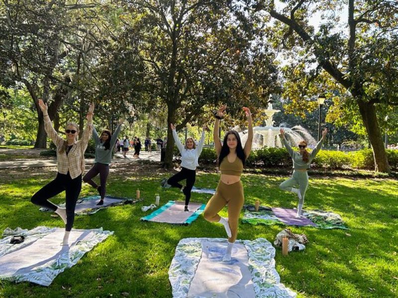 Yoga in Forsyth Park