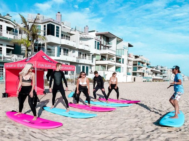 Shared 2 Hour Small Group Surf Lesson in Santa Monica