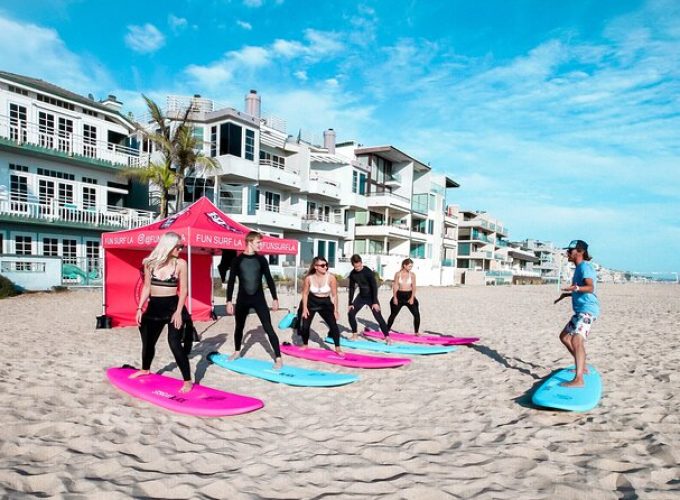 Shared 2 Hours Group Surf Lesson in Venice Beach