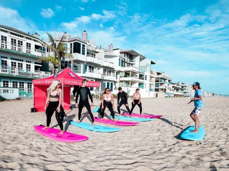 Shared 2 Hours Group Surf Lesson in Venice Beach