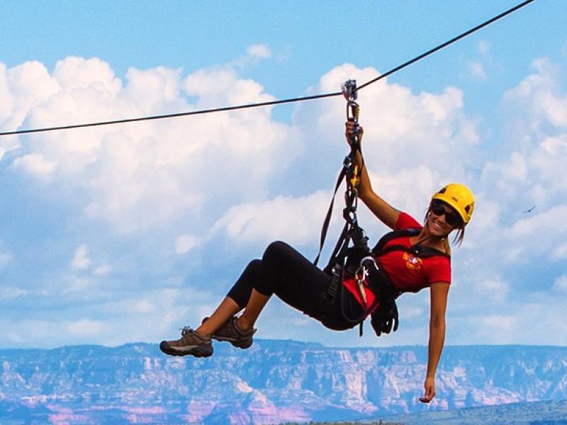 Zip Line Tour at Out of Africa Wildlife Park in Sedona,Camp Verde